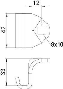 Зажим для кронштейна KLAS 30 55 FT OBO 6419007