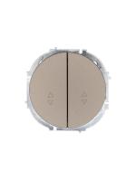 Выключатель проходной 2-кл. СП OSEN 10А IP20 механизм титан LEZARD 743-3788-106