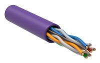 Кабель витая пара U/UTP кат.6 4х2х23AWG solid LSZH фиолет. (уп.305м) ITK LC1-C604-126