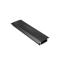 Комплект профиля Geniled для светодиодной ленты врезной 22x6x1000 М16 Черный с заглушками и плоским черным рассеивателем