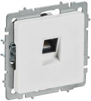 Розетка компьютерная СП BRITE РК11-БрАБ RJ45 кат.6 механизм арктич. бел. IEK BR-K10-2-K91