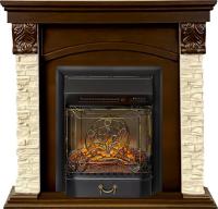 Royal Flame Каминокомплект Dublin STD SFT (Разборный) - Темный дуб / Сланец с очагом Majestic FX M Black RC