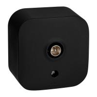 Розетка телевизионная TV 1-м ОП Quteo IP20 с топологией "звезда" черн. матов. IEK 782478