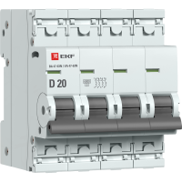 Выключатель автоматический модульный 4п D 20А 6кА ВА 47-63N PROxima EKF M636420D