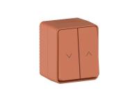 Выключатель для жалюзи 2-кл. ОП AtlasDesign PROFI 10А IP54 терракот. SE ATN547019
