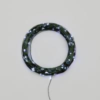 Гирлянда светодиодная Роса с контроллером 30м, 300LED, БЕЛЫЙ, IP20, 230В, зеленый провод NEON-NIGHT