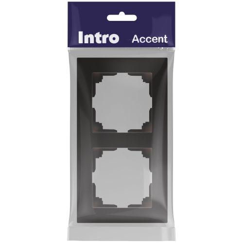 Рамка 2-м СП Accent 6-502-05 антрацит Intro Б0063760