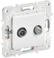 Розетка двойная TV+SAT SKANDY SK-A13W арктич. бел. IEK SK-AF20-O-K01