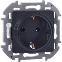 Розетка 1-м СП Inspiria 16А IP20 250В 2P+E немецк. стандарт механизм антрацит IEK 673723