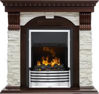 Dimplex Каминокомплект Dublin - Темный дуб / Сланец белый с очагом Flagstaff