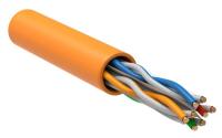 Кабель витая пара U/UTP кат.6 4х2х23AWG solid LSZH оранж. (305м) (м) ITK LC1-C604-127