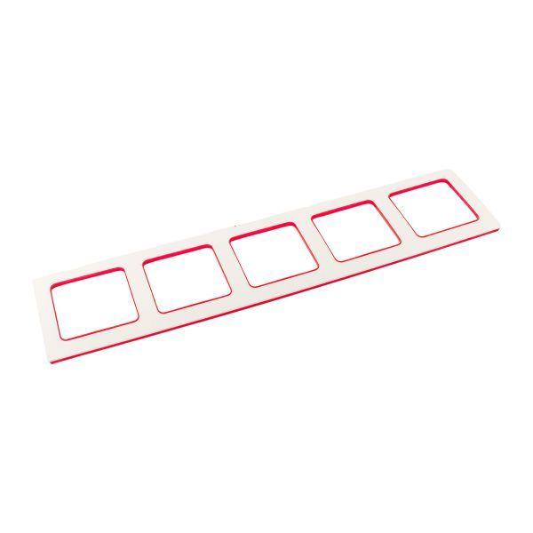 Рамка 5-м Стокгольм бел. с линией цвета красн. EKF EYM-G-306-10