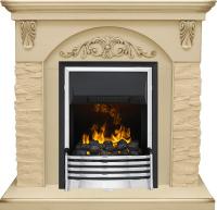 Dimplex Каминокомплект Bern Сланец крупный бежевый / Алебастр темная патина с очагом Flagstaff
