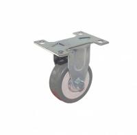 Колесо аппаратное неповоротное п/п обод резина сер. подшипник скольжения площадка d50 без тормоза Tech-Krep/Zitar 148491