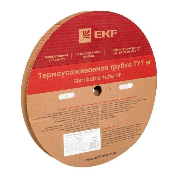 Трубка термоусадочная ТУТ нг 16/8 бел. (уп.100м) EKF tut-16-w