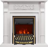 Royal Flame Каминокомплект Venice - Фактурный белый с очагом Aspen Gold