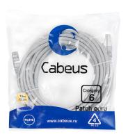 Патч-корд F/UTP кат.6 PC-FTP-RJ45-Cat.6-10m-LSZH 2xRJ45/8p8c экранир. LSZH 10м сер. Cabeus 7913c