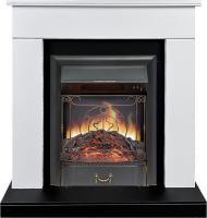 Royal Flame Каминокомплект Bergen (Разборный) - Белый с черным (Ширина 900 мм) с очагом Majestic FX Black