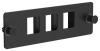 Планка для 3-х Keystone FTP с заземлением черная ITK CP05-3F