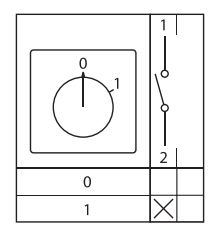 Переключатель кулачковый ПК-1-11 1п 10А "0-1" IP65 EKF pk-1-11-10-65