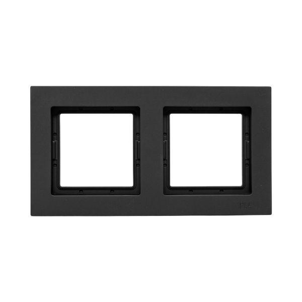 Рамка 2-м Эпика IP44 пластик черн. EKF UP1-FPB-02-44