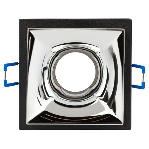 Светильник декоративный KL102 BK/CH MR16 GU5.3 встраив. черн. хром ЭРА Б0056356