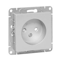 Розетка СП Эпика 16А без заземл. защ. шторки механизм алюм. EKF UP1-SOA-101