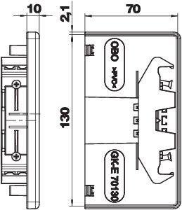 Заглушка торцевая для короба GK бел. GK-E70130RW OBO 6274570