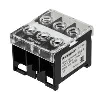 Блок зажимов клеммный БЗД 3х-полюсный 10,0 мм2 50A на DIN-рейку REXANT