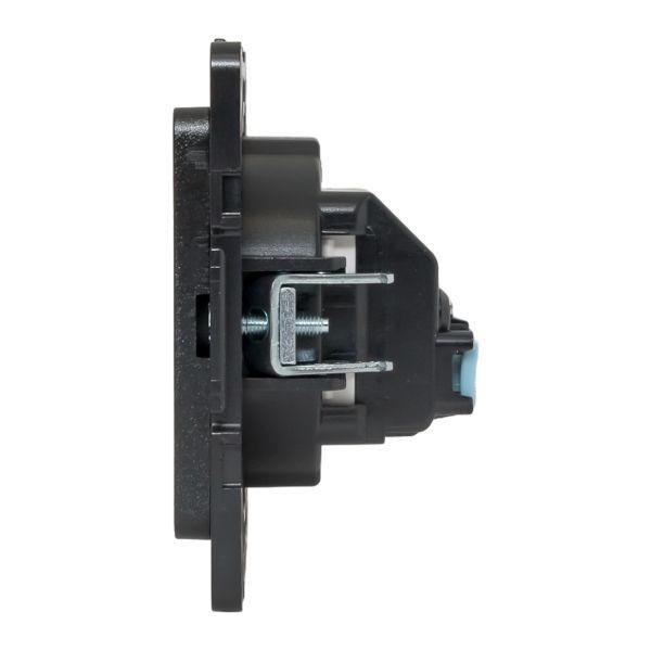 Розетка 1-м СП Стокгольм 10А IP20 без заземл. защ. шторки механизм черн. PROxima EKF EZR10-022-10