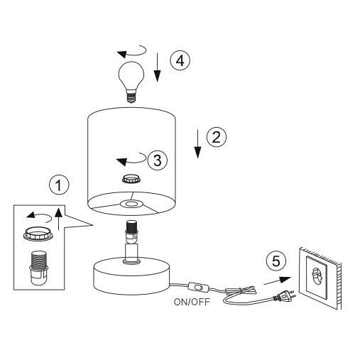 Лампа настольная Eleanor 7070-502 1хE14 40Вт керамика кофейная Rivoli Б0057270