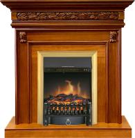 Royal Flame Каминокомплект Valletta - Орех с очагом Fobos FX Brass