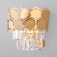 Бра Eurosvet 10124/2 золото/прозрачный хрусталь Strotskis (1011