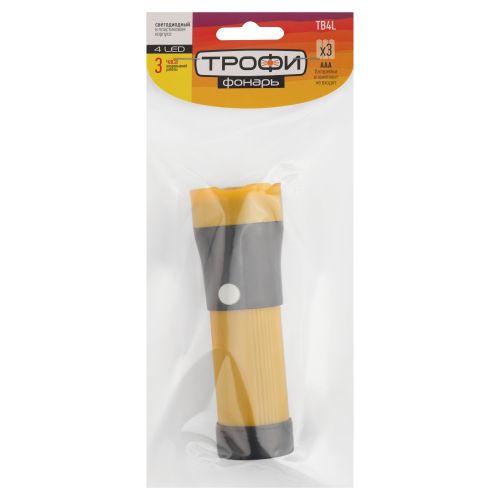 Фонарь TB4L 4хLED пластик 3хAAA полиб. Трофи Б0025679
