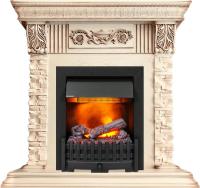 Dimplex Каминокомплект Luxemburg (каменный) - Сланец/Cлоновая кость с патиной с очагом Danville Black FB2