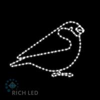 2Д Елочная игрушка Птица, 480х680 мм, 24В Белый