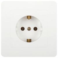 Розетка 1-м СП Style 7-202-01 16А 250В IP20 2P+E Schuko с заземл. бел. Intro Б0060619