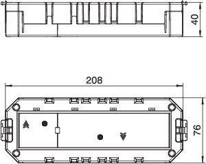 Комплект коробки монтаж. 208х76х40 для лючка MT4 45 2-2 OBO 7429139