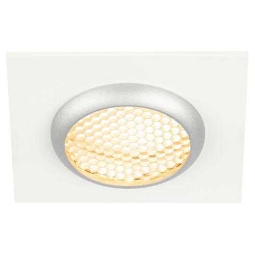 Светильник KL110 MR16 GU5.3 встраив. алюм. WH/SL бел./серебро матов. ЭРА Б0061532