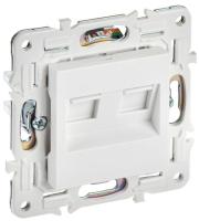 Розетка компьютерная двойн. RJ45 кат.5E SKANDY SK-K03W арктич. бел. IEK SK-K20-1-K01