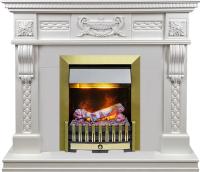 Dimplex Каминокомплект Corsica - Матовый белый (Ширина 1100) с очагом Danville Antique Brass FB2