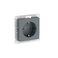 Розетка AtlasDesign 16А с заземл. защ. шторки быстрозажим. клем. механизм грифель SE ATN000745S