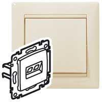 Розетка компьютерная 1-м СП Valena RJ45 UTP механизм сл. кость (DIY-упак.) IEK 695624