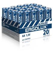 Элемент питания алкалиновый AA/LR6 1.5В Alkaline BP-20 ПРОМО (уп.20шт) Ergolux 14675