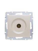 Розетка телевизионная проходная TV 1-м СП Vesna механизм жемчуж./бел. перламутр LEZARD 742-3088-129