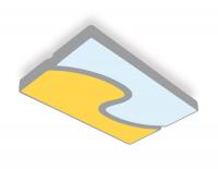 Накладной светильник Ambrella Light FP2402 WH/BK 180W D680*415