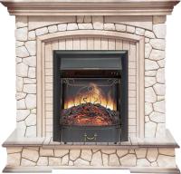 Royal Flame Каминокомплект Preston - Белый/Слоновая кость с патиной с очагом Majestic FX Black