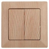 Выключатель 2-кл. СП Solo 4-104-11 10А IP20 250В сосна Intro Б0053592