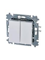 Выключатель 2-кл. СП Levit IP20 бел./ледяной ABB 2CHH590545A6001