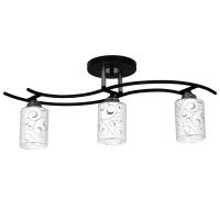 Светильник "Стиль" 131 (Плафон 8498) НПБ 01-3х60-178 Е27 (ИМ) потолочный черн. Элетех 1005405038